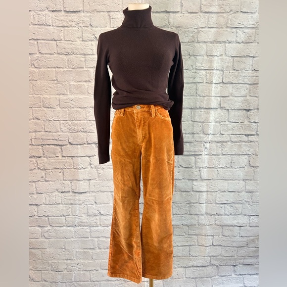 Universal Thread Bleached Corduroy Jeans Pants Rustic Orange Bootcut Wide Leg - Picture 11 of 16